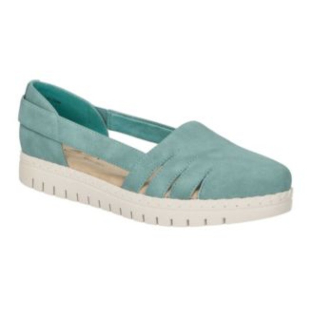 Easy Street Women's Bugsy Comfort Slip-on Flats Turquoise size 7.5 W